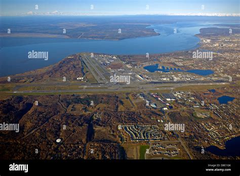 Ted Stevens Anchorage International Airport Eine Luftaufnahme