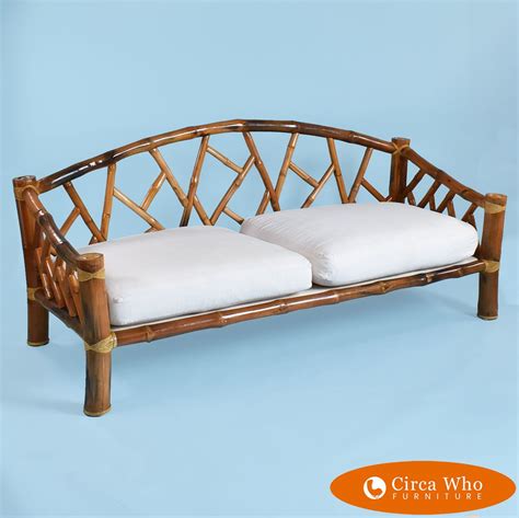 Large Bamboo Sofa In Nice As Found Condition There Are Minor Scuffs