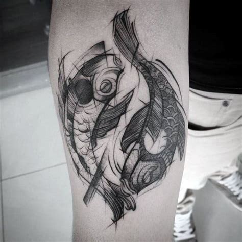 Japanese dragon koi fish tattoo designs, drawings and outlines. 40 Yin Yang Koi Fish Tattoos For Men - Cosmic Force Ink Ideas