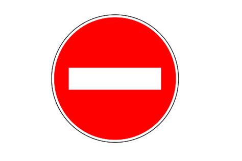 Red One Way Traffic Sign Stock Photo Download Image Now Brick