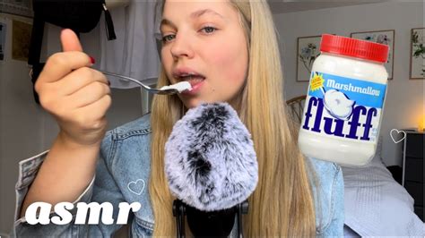 asmr trying marshmallow fluff youtube