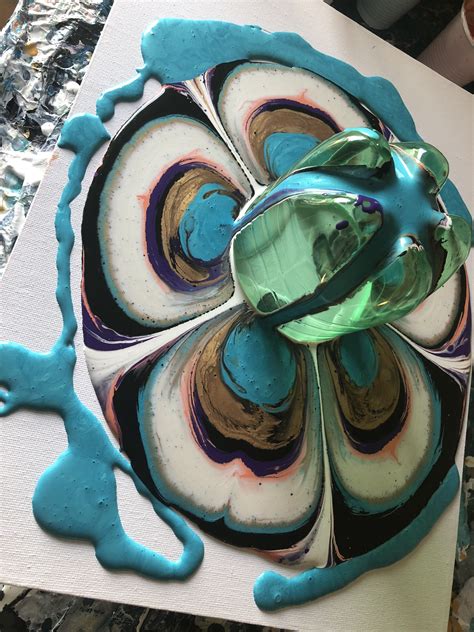 He'll begin by painting the basic shape of the bottle, and then adds highlights using brushes and even his fingers! Bottle pour with acrylic | Acrylic pouring, Acrylic ...
