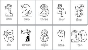 You could also use these printables as number coloring pages and have your children color them in with markers or paint. Color numbers 1-10! by Teacher Sintija | Teachers Pay Teachers