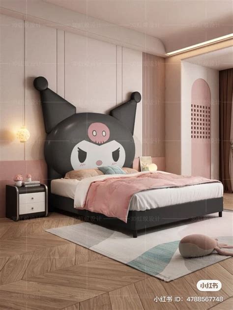 Kuromi Bedroom In 2023 Hello Kitty Bedroom Sanrio Bedroom Kuromi Room