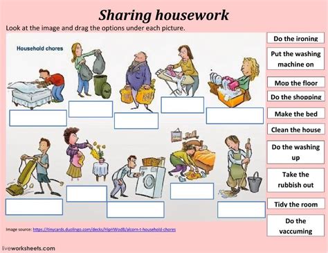 Housework Ficha Interactiva Worksheets Third Grade Writing Powerpoint