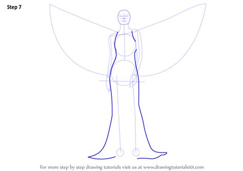 Learn How To Draw An Angel With Sword Angels Step By Step Drawing