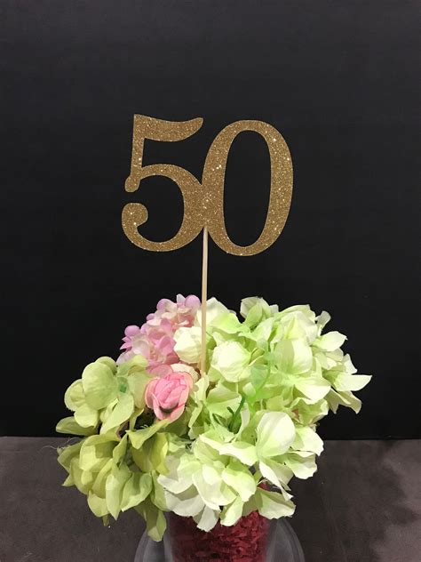 Set Of Three 50 Birthday Centerpiece 50th Anniversary 50th