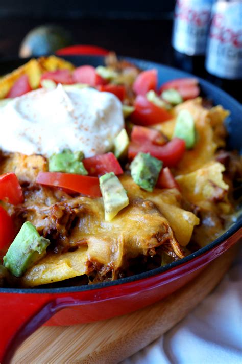 Slow Cooker Pulled Chicken Nachos The Baking Fairy