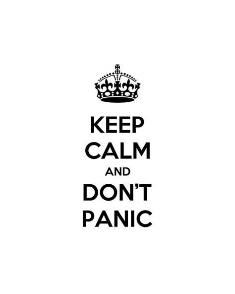 Keep Calm And Dont Panic Digital Art By Edit Voros Pixels