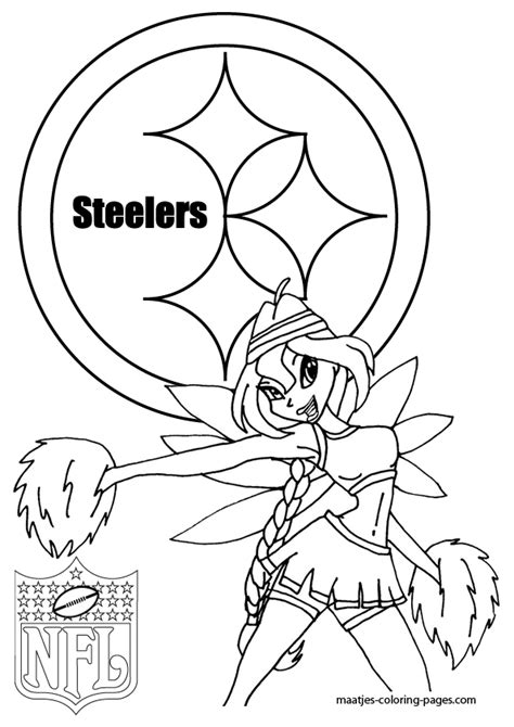 Printable baseball catcher coloring pages for kids. Pittsburgh Steelers - Winx Cheerleader - Coloring Pages