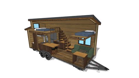 Tiny House On Wheels Floor Plans With Loft Home Alqu