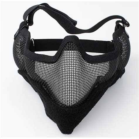 tmc v2 metal mesh half face airsoft mask black