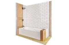 Buy products such as american standard new salem 60 in. how to get streamlined look from an alcove tub with tile ...