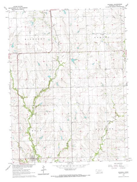 Pickrell Topographic Map 124000 Scale Nebraska
