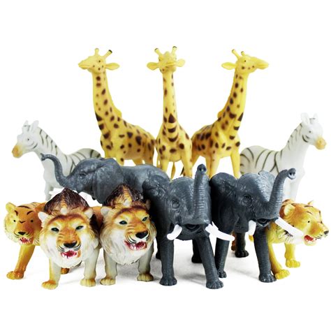 Buy Boley 12 Piece Jumbo Safari Animals 9 Jungle Animals And Zoo