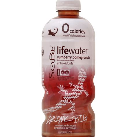 Sobe Hydration Beverage Nutrient Enhanced Yumberry Pomegranate 1 L