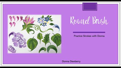 Learn To Paint FolkArt One Stroke Practice Strokes With Donna Round