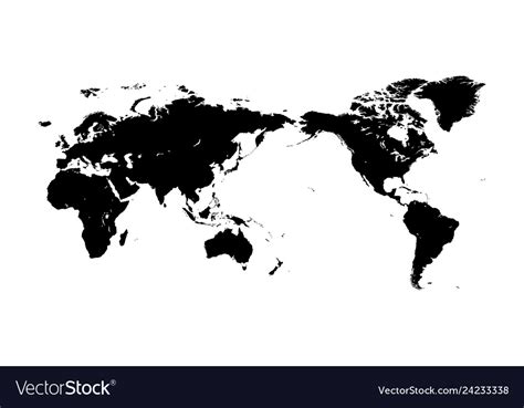 World Map Silhouette Vector
