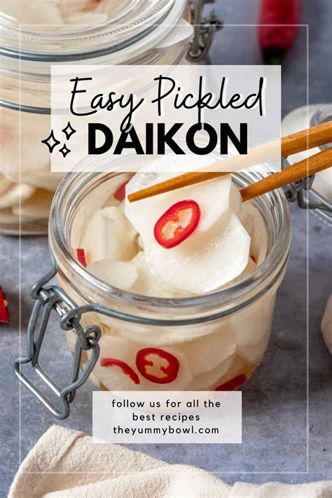 Easy Pickled Daikon Radish Recipe The Yummy Bowl