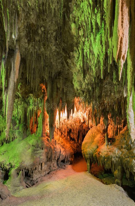 Stalactites And Stalagmites In Tham Phu Wai Cave In