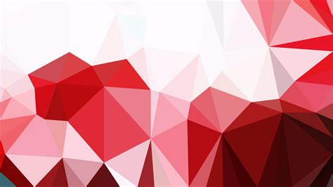Free Red And White Polygon Pattern Abstract Background