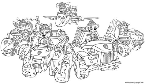 PAW Patrol Pups From Dino Rescue Coloring Pages Printable