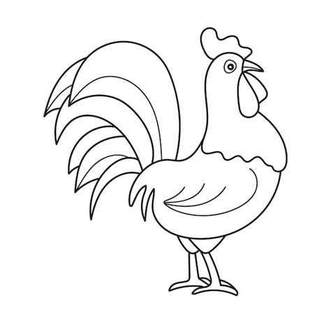 Coloring Page Outline Of Cartoon Cock Royalty Free Vector Sexiezpicz Web Porn