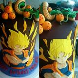 Dragonball z birthday cake buttercream cake with painted gumpaste character images. Dragon ball z cake | Dragon birthday, Dragonball z cake, Dragon ball z