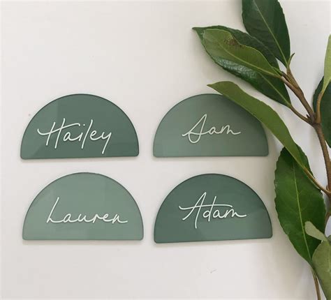 Arch Acrylic Place Cards Sage Wedding Hens Events Clear Etsy Australia