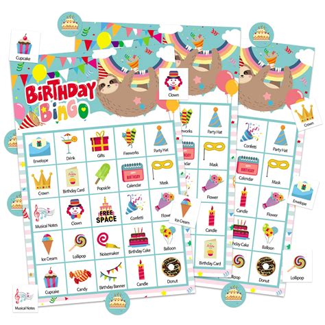 Buy Flyab Birthday Bingo Game For Kids Boys 26 Players Birthday Bingo