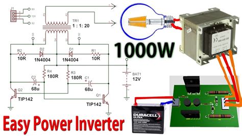 How To Make A Simple 12v To 220v Inverter Dc To Ac At Home Easily Without Any Ic Youtube