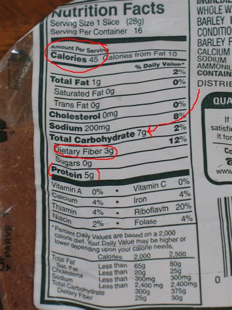 Sara Lee White Wheat Bread Nutrition Facts Nutrition Ftempo