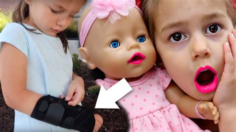 😢ouch‼️ 🤕baby Dolls Life With A Cast‼️ Youtube