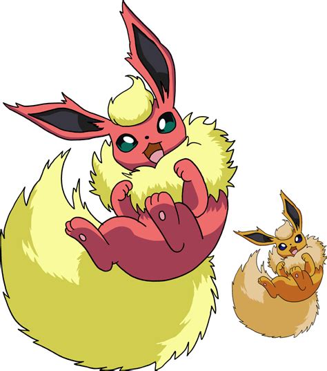 Flareon And Shiny Flareon Bigger Normalsmaller Shiny Pokemon Eevee