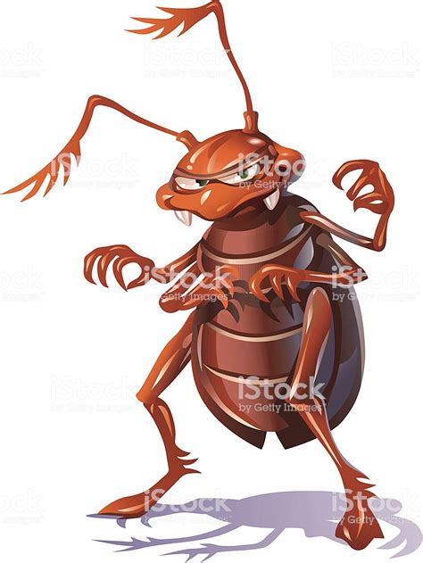 Illustration Of A Mean Bug Isolated On White Eps 8
