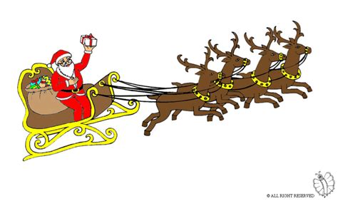 Oggi vita da mamma vi propone alcuni disegni natalizi da stampare e colorare, accanto anche la versione già dipinta. Stampa disegno di Slitta con Babbo Natale a colori