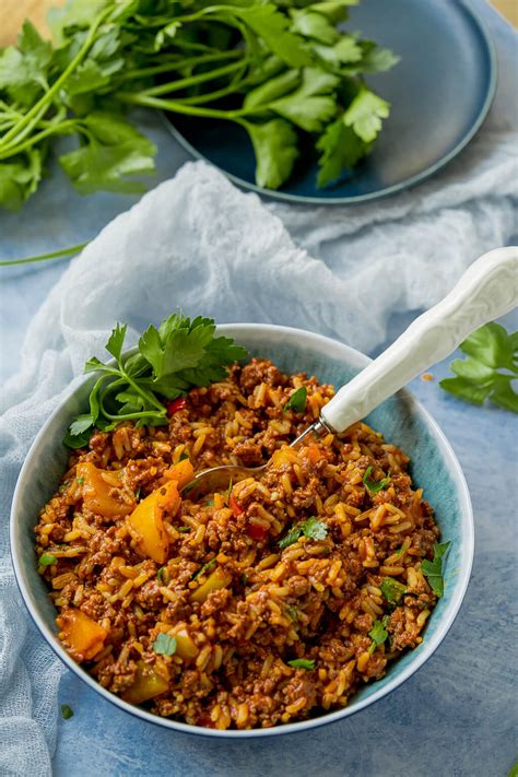 Mega leckerer Reis Hackfleisch Topf