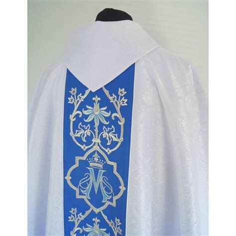 Vestment Marian Chasuble Blue Chasuble Vestments For Priest Etsy Uk