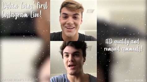 dolan twins first instagram live high quality and comments removed youtube