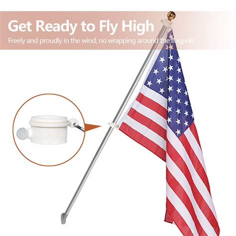 2 piece rotating flagpole mounting rings 1 piece wrench. 1.5" Plastic Flagpole Mounting Rings Set - Ideal for 1.5 ...