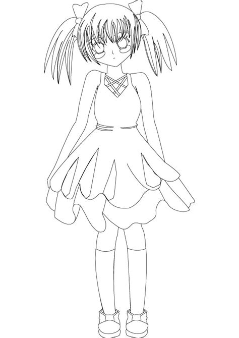 Anime Girl Coloring Pages To Print At Free Printable