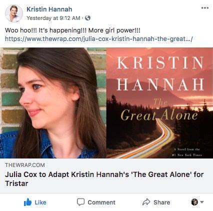 Some authors have started writing so many books a year that they are losing what they had years ago. Kristin Hannah's 'The Great Alone' Being Made Into a Movie ...