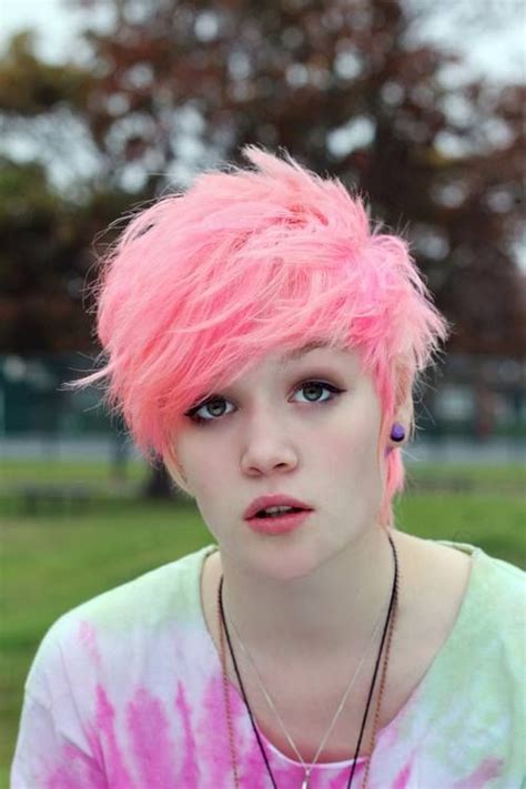 Short Pastel Pink Hair Short Hair Pinterest Emo