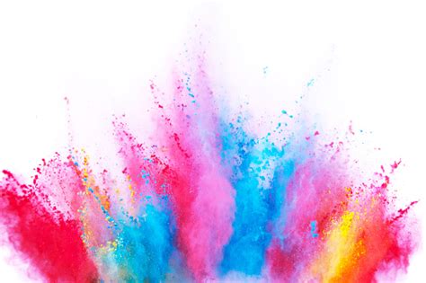 Colored Powder Explosion On White Background Stock Photo Download