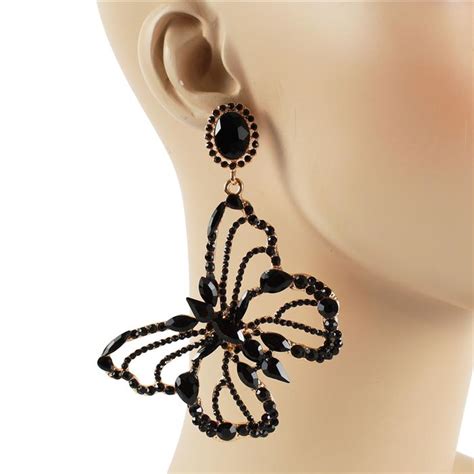 Crystal Butterfly Earring D D Florida Import