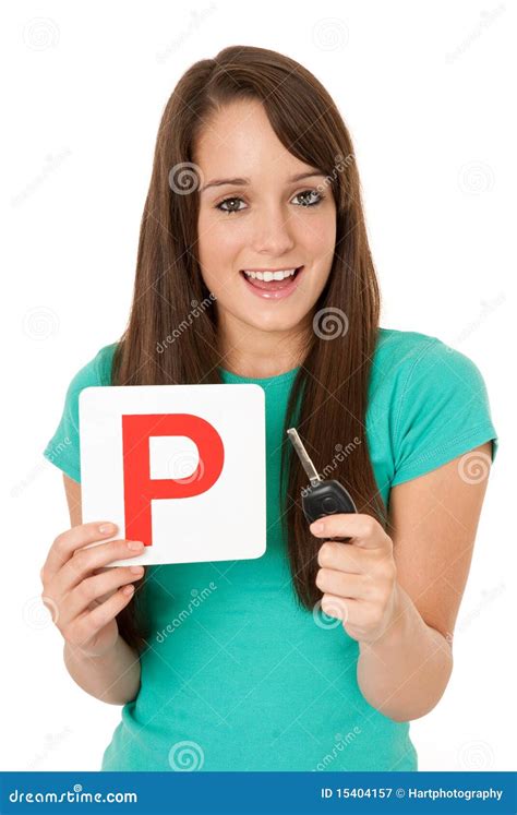 Provisional Licence & Car Key Stock Image - Image of learner, school