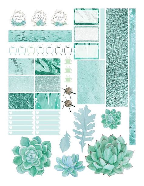 Free llama & cactus printable planner i have another printable for you guys. Free Printable Planner Stickers cactus / plants ...