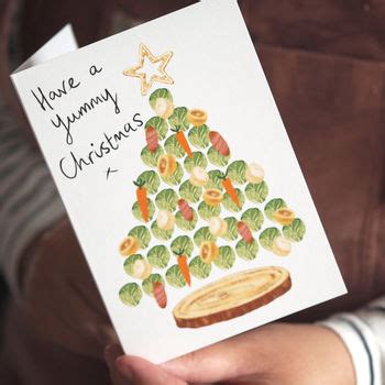 Christmas pudding or plum pudding is the main dessert at the traditional english christmas dinner in great britain, ireland, and other commonwealth of nations countries. Christmas Vegetable Tree Card / Pack By So Close ...