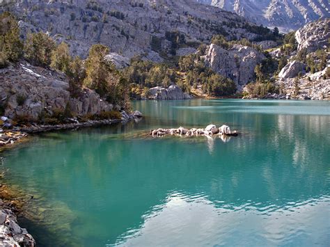 Turquoise Water In Fifth Lake The Big Pine Lakes California