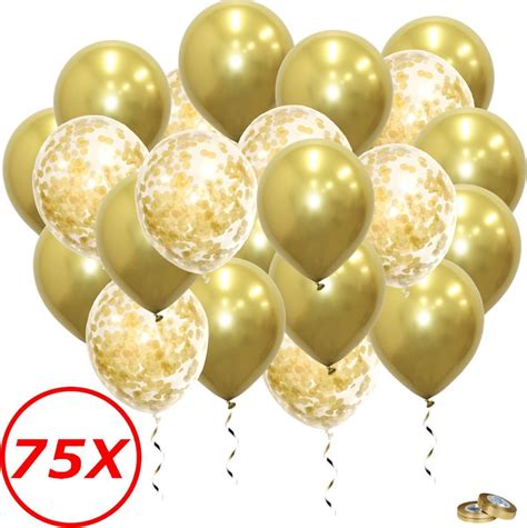 Gouden Ballonnen Gouden Confetti Ballonnen Verjaardag Versiering Helium